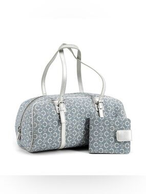 Celine Grey/Blue Boston Bag